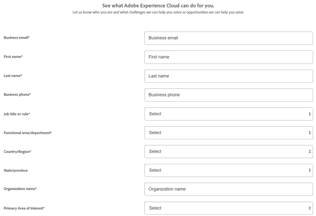 Анкета на отримання тестового доступу до сервісу Adobe Analytics 