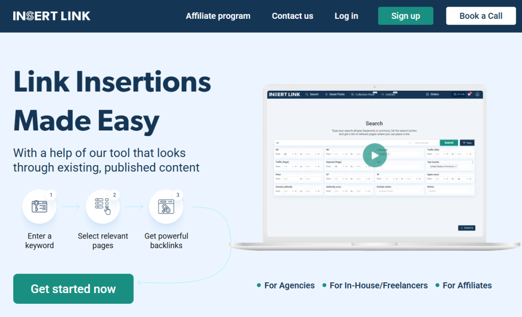 INSERT.LINK — это маркетплейс для размещения ссылок в формате link insertion и гостевых публикаций