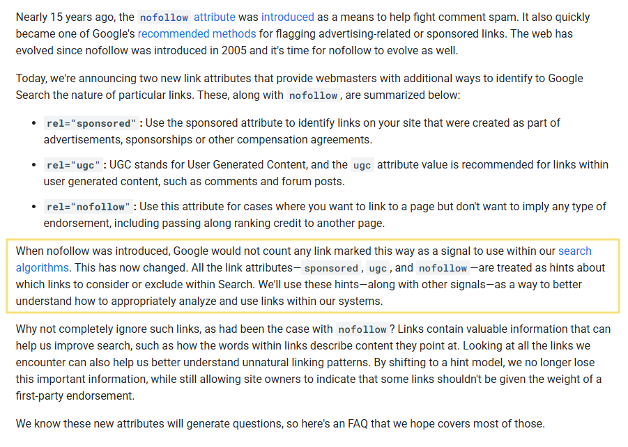 Чи враховуються nofollow-посилання під час ранжування? Як використовувати nofollow-посилання? Інформація в довідці Google
