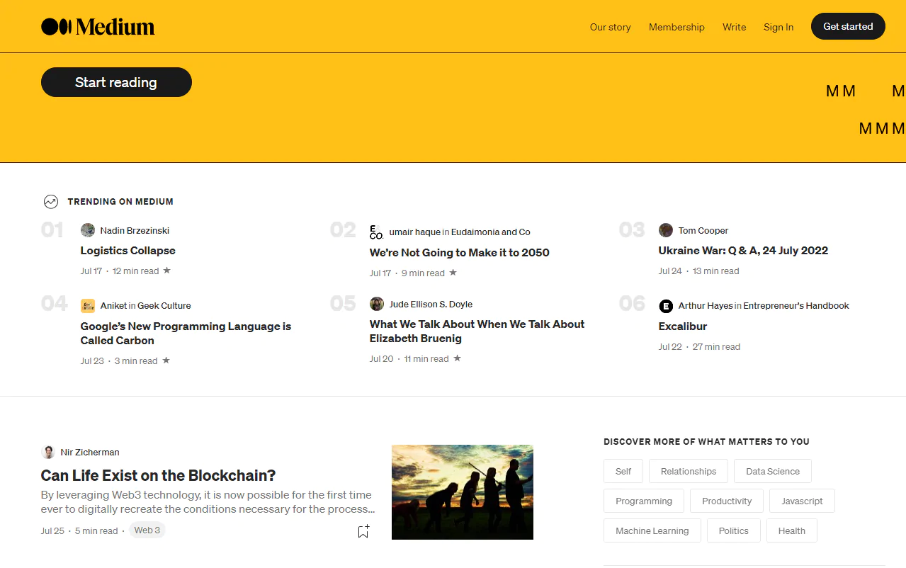Medium — гарний майданчик для саморозміщення