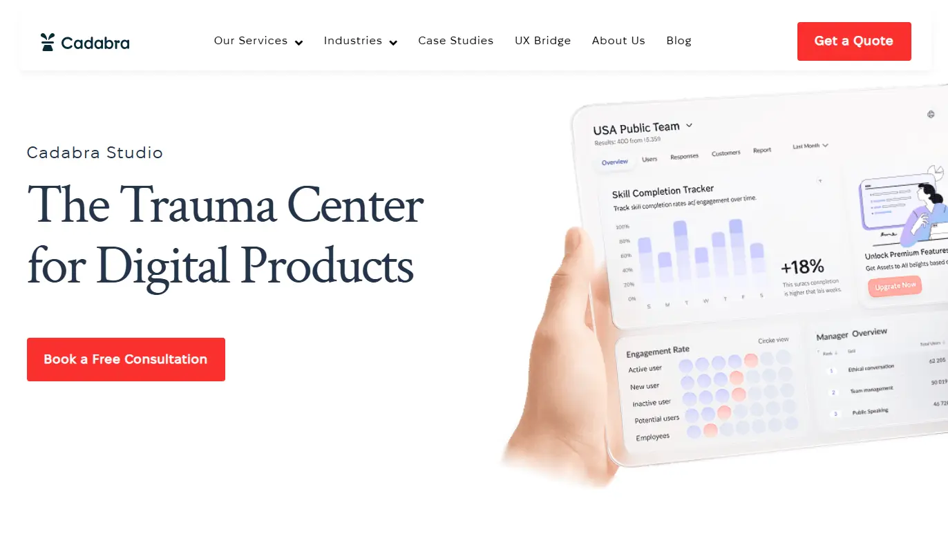 Сайт агентства UI/UX-дизайну Cadabra Studio