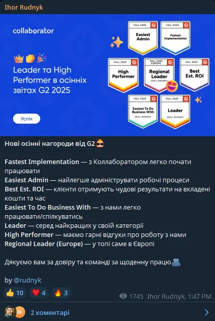 Пример использования социальных сетей команды для продвижения сайта в Google