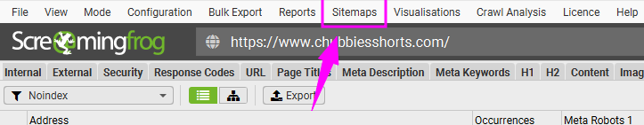 Створення карти сайту за допомогою функції XML Sitemap у Screaming Frog. Правильне налаштування пріоритетів сторінок прискорює просування e-commerce-сайтів