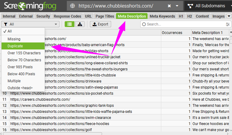 Пошук дубльованих мета-описів. Унікалізація мета-тегів підвищує авторитетність ресурсу в очах алгоритмів та ефективність просування e-commerce-сайтів