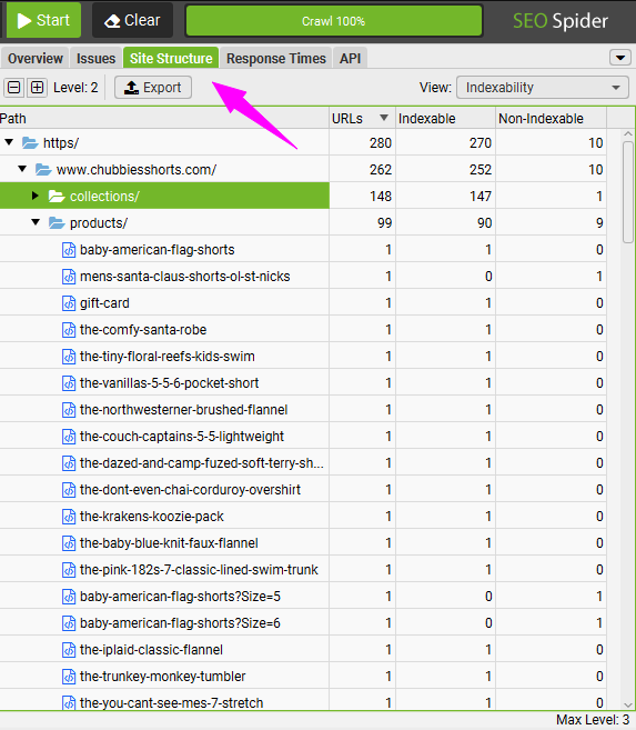 Візуалізація ієрархії розділів у вкладці «Структура сайту». Правильна архітектура каталогу спрощує комплексне просування інтернет-магазину та покращує користувацький досвід