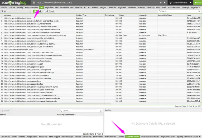 Детальний аналіз дублюючих елементів у Screaming Frog. Дозволяє реалізувати комплексне просування інтернет-магазину з гарантією чистоти технічного коду